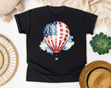 Flag Hot Air Balloon graphic tee in Black