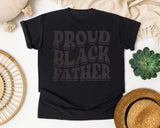 Proud Black Father White 2 graphic tee in Black