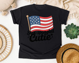 Star Spangled Cutie Black 2 graphic tee in Black