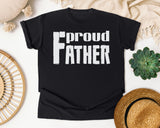Proud Father White 2 graphic tee in Black