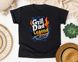 Grill Dad Legend Black 2 graphic tee in Black