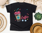 Half Teacher Half Coffee graphic tee in Black