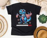 Amerisaurus Rex Grey graphic tee in Black