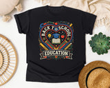 Back To School Education Heart graphic tee in Black