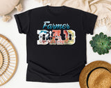 Farmer Dad Grey 2 graphic tee in Black
