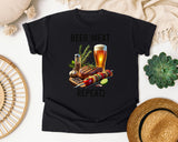 Beer Meat Repeat Brown 2 graphic tee in Black
