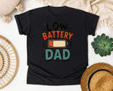Low Battery Dad graphic tee in Black