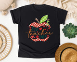 Best Teacher Ever Apple graphic tee in Black