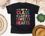 My Class Is Full Of Sweethearts graphic tee in Black