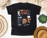 BBQ Beer And Being A Dad My Three Talents Grey 2 graphic tee in Black