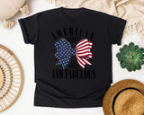 American Girly Red White And Fabulous graphic tee in Black