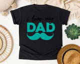 I Love My Dad Grey graphic tee in Black