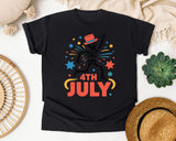 4th July Orange 2 graphic tee in Black