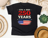 250 Years American Freedom graphic tee in Black