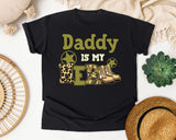 Daddy Is My Hero Brown graphic tee in Black
