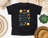 Learn With Joy Grow With Heart graphic tee in Black