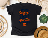 World's Okayest Dad Top Tier Snack Provider Black graphic tee in Black