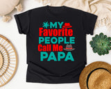 My Favorite People Call Me Papa Brown graphic tee in Black