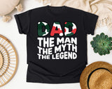 Dad The Man The Myth The Legend White graphic tee in Black