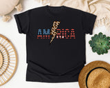 America Grey 2 graphic tee in Black