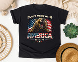 Don't Mess With America Est 1776 graphic tee in Black
