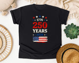 250 Years 2026 Red 2 graphic tee in Black