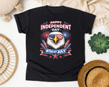 Happy Independence Day 4th Of July graphic tee in Black