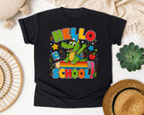 Hello School Alligator graphic tee in Black