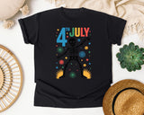 4th July Grey 3 graphic tee in Black