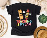 Teaching Is My Jam graphic tee in Black