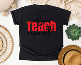 Coffee Teach Repeat graphic tee in Black