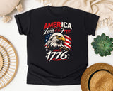 America Land Of The Free Since 1776 graphic tee in Black