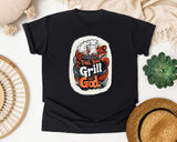 Dad Bod Grill God Brown 2 graphic tee in Black