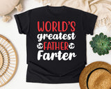 World's Greatest Father Farter White graphic tee in Black