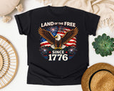 Land Of The Free Since 1776 graphic tee in Black