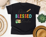 One Blessed Teacher graphic tee in Black