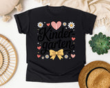 Kindergarten Script Daisy Bow Graphic Tee graphic tee in Black