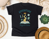 Adventure Begins Here Book graphic tee in Black