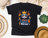 King Of The Grill Master Of Dad Jokes Grey 2 graphic tee in Black