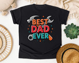 Best Dad Ever Grey graphic tee in Black