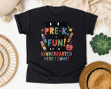 So Long Pre-K Look Out Kindergarten Graphic Tee graphic tee in Black