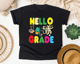 Hello 5th Grade Backpack graphic tee in Black