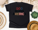 God Bless America Black graphic tee in Black