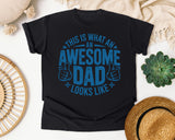 This Is What An Awesome Dad Looks Like Blue graphic tee in Black