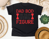 Dad Bod You Mean Father Figure Pink graphic tee in Black