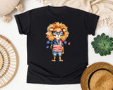 Lion In Flag Outfit graphic tee in Black