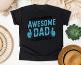 This Is What An Awesome Dad Looks Like Teal graphic tee in Black
