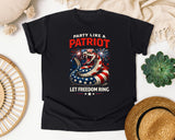 Party Like A Patriot Let Freedom Ring graphic tee in Black