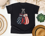 Patriotic Dad Boxing Gloves graphic tee in Black