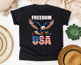Freedom USA White graphic tee in Black